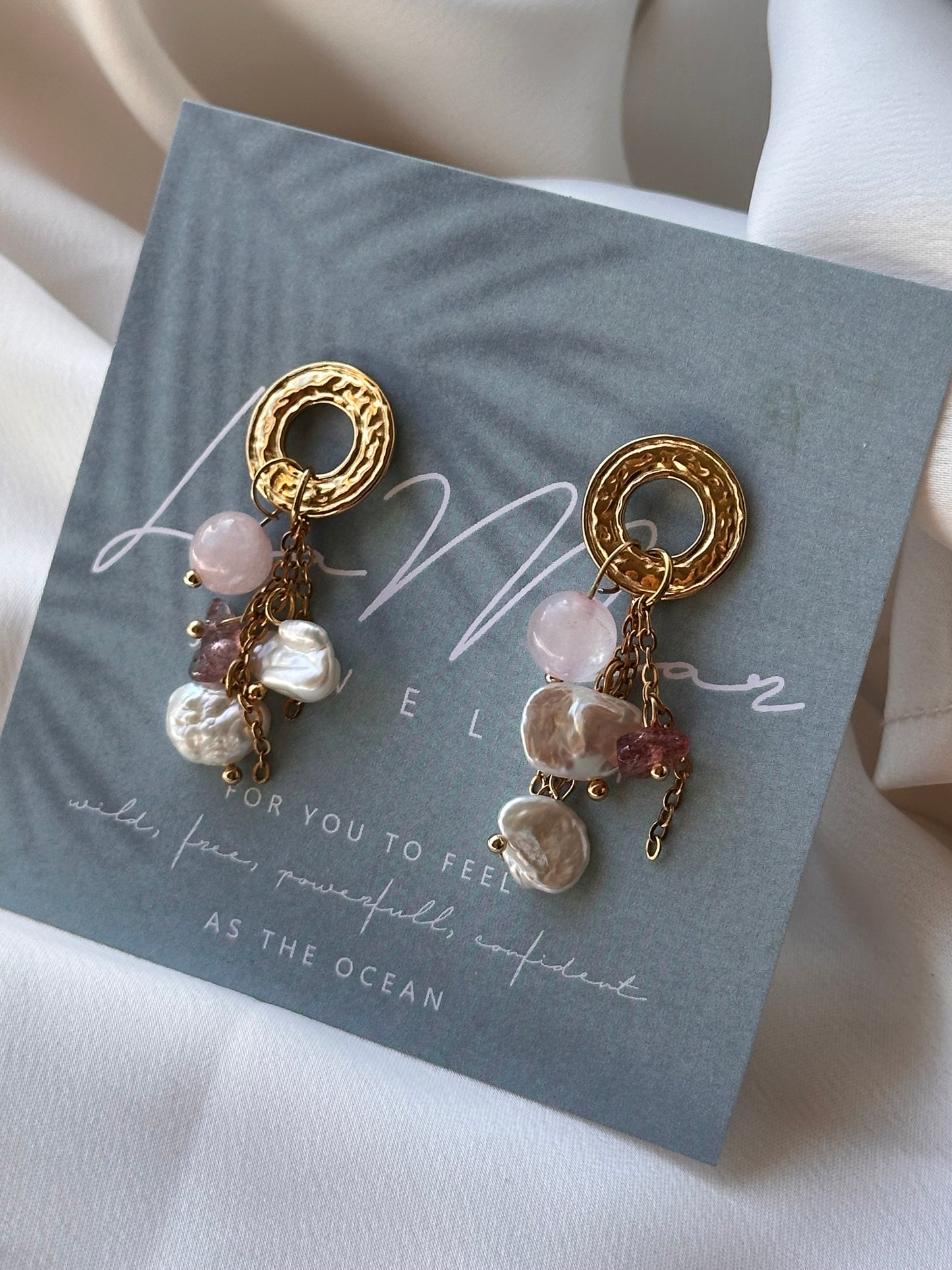 Crystal bloom earrings