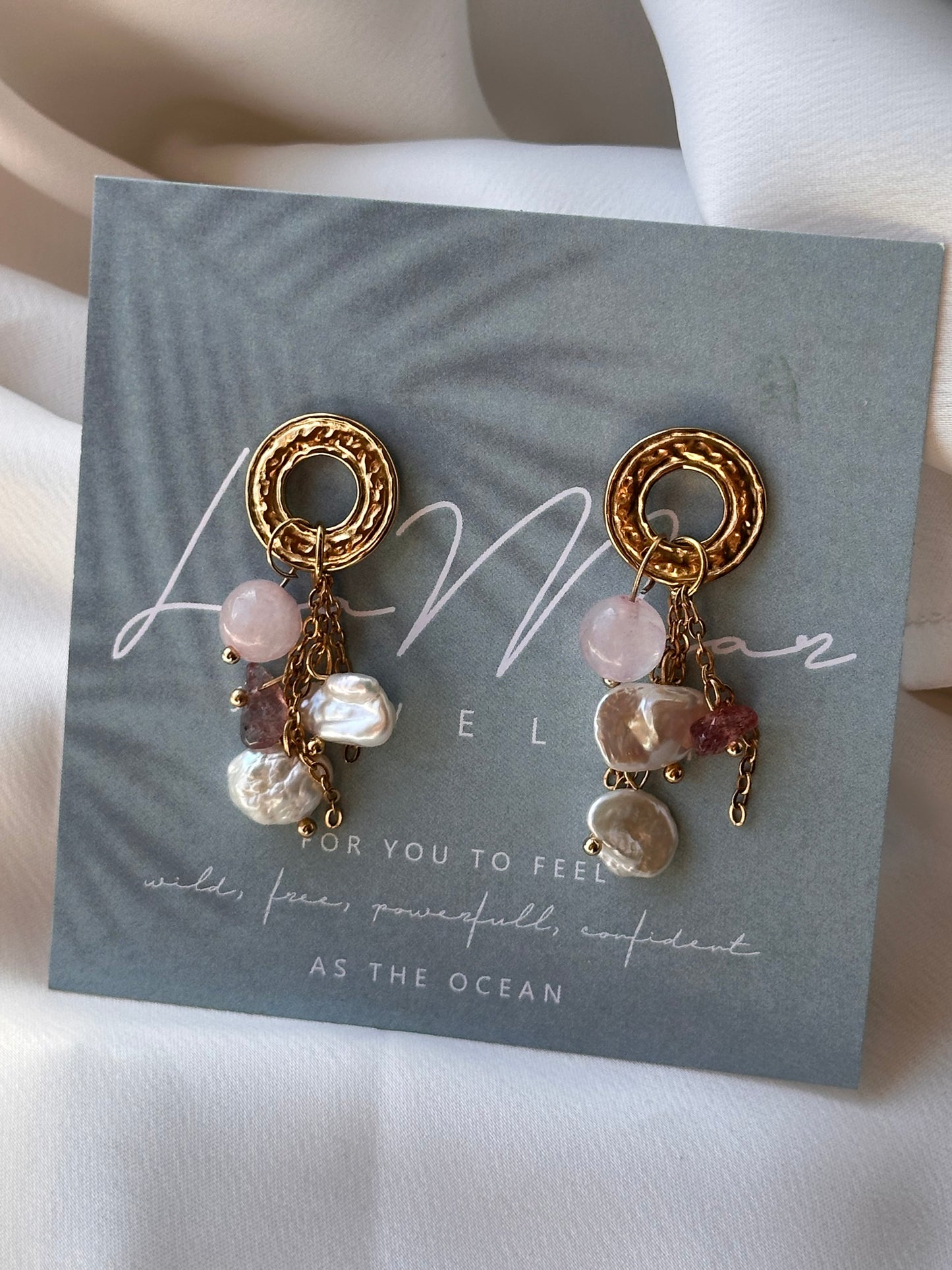 Crystal bloom earrings