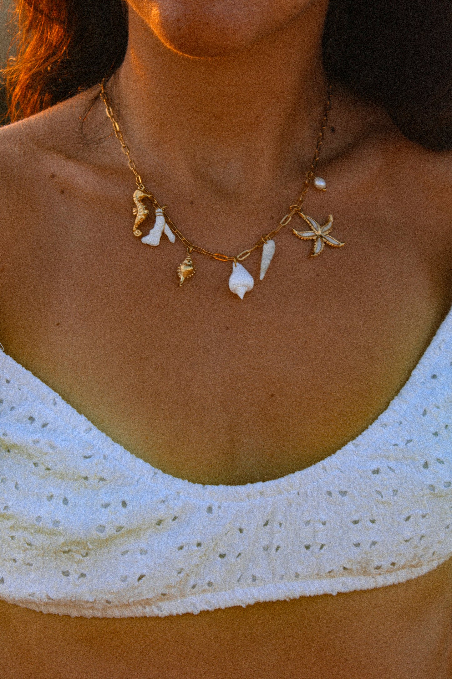 Charm Necklace with natural shells