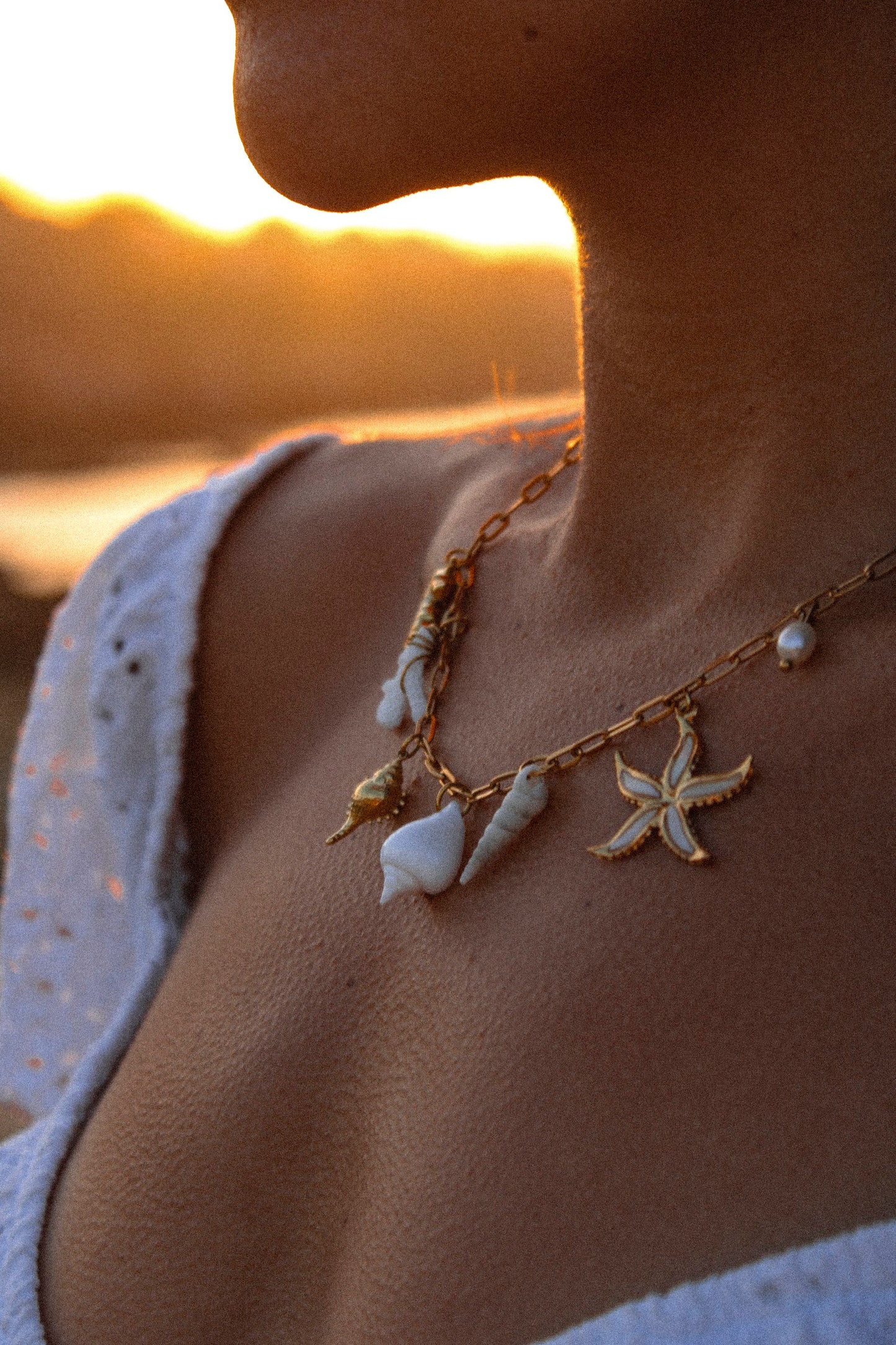 Charm Necklace with natural shells