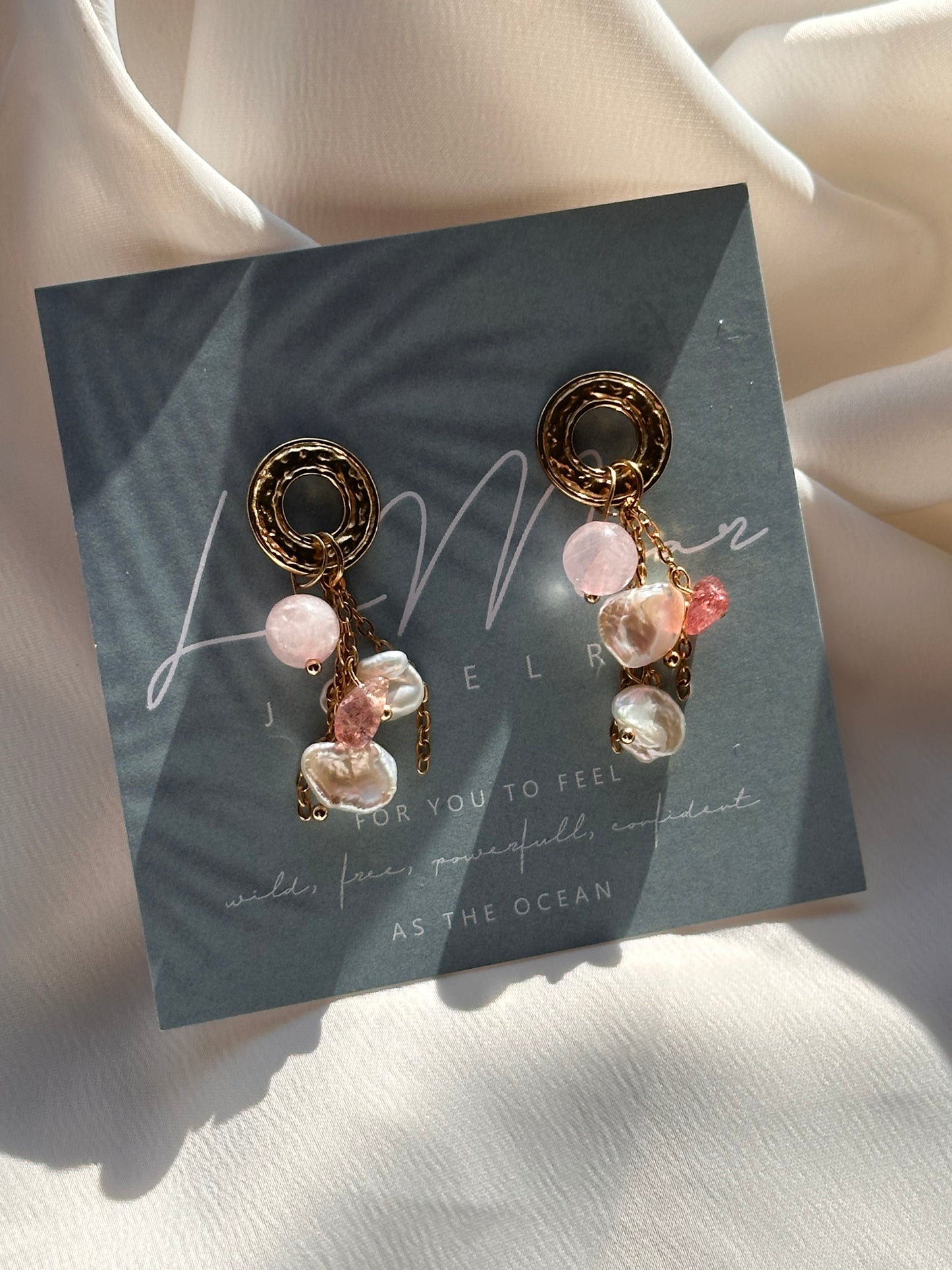 Crystal bloom earrings