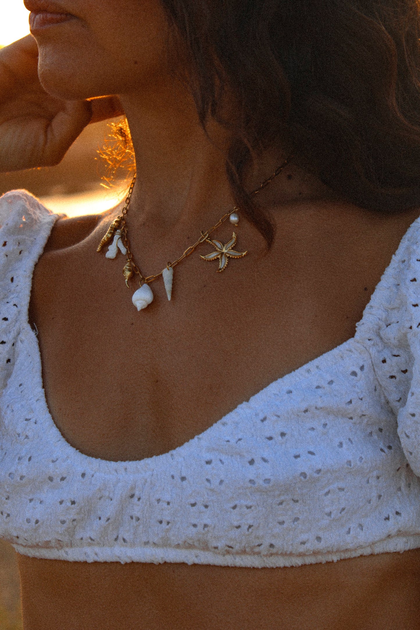 Charm Necklace with natural shells