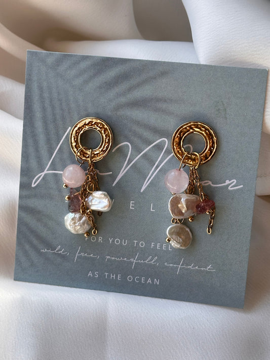 Crystal bloom earrings